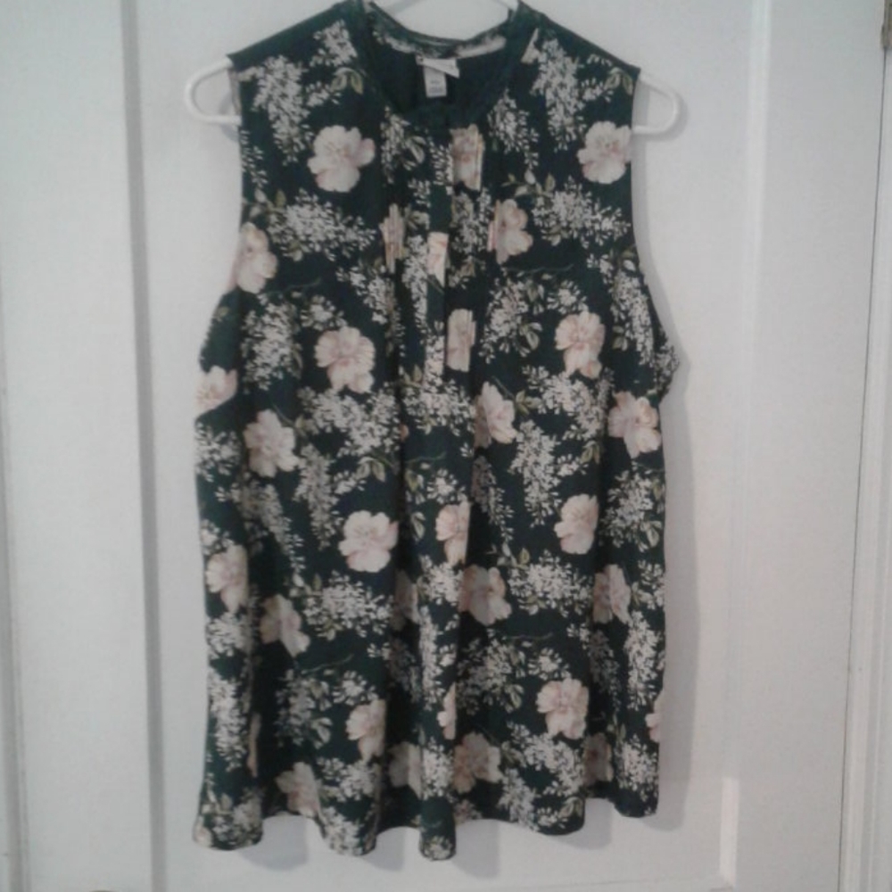 A New Day Women's floral and lace top Size XXL